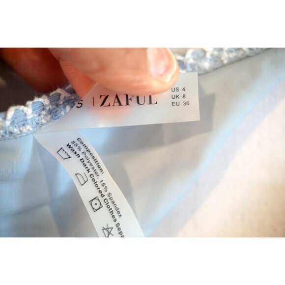 ZAFUL Fishnet Tie Side String Bikini Swimsuit High Cut Bottoms - Size S, NWOT - Picture 6 of 8